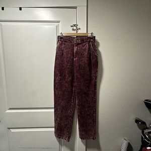 Zenana Outfitters Corduroy Pants in Deep Maroon